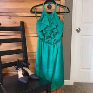 Green Silky Soft Party Dress